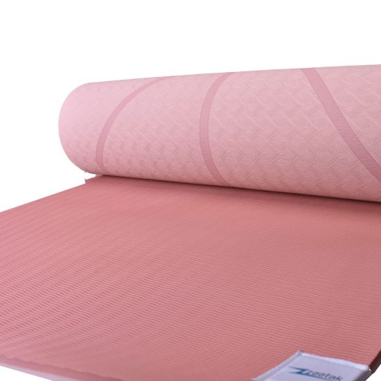 مت یوگا فوق حرفه ای الایمنت (TPE) دو لایه 6 میل : کالباسی + کاور و بند رایگان - تصویر 5