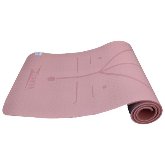 مت یوگا فوق حرفه ای الایمنت (TPE) دو لایه 6 میل : کالباسی + کاور و بند رایگان - تصویر 6
