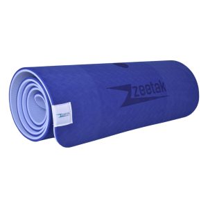 مت یوگا فوق حرفه ای الایمنت (TPE) دو لایه 6 میل : بنفش سرخآبی + کاور و بند رایگان